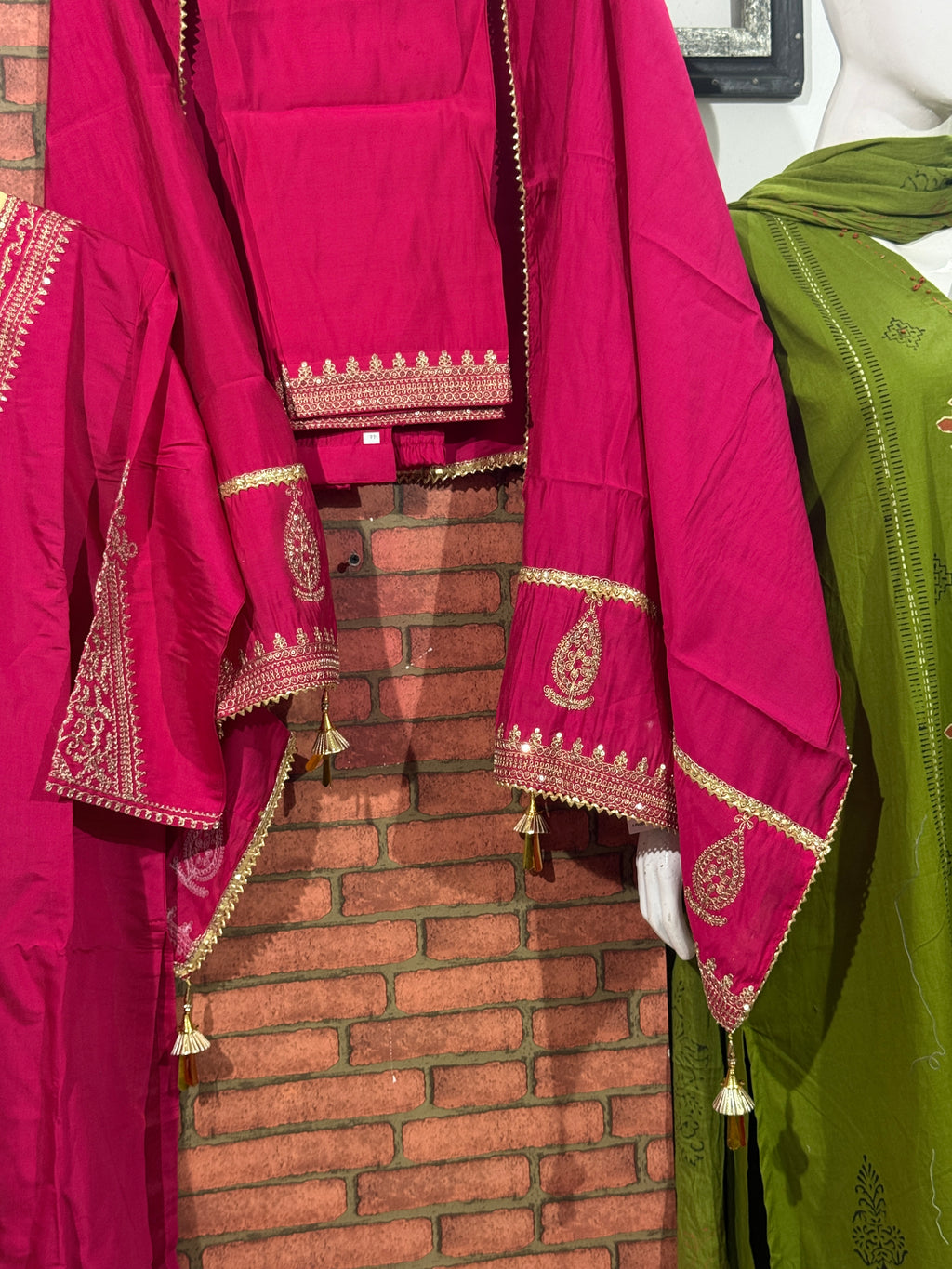 Pink Suit Set | Embroidered | Cotton Silk| With lining