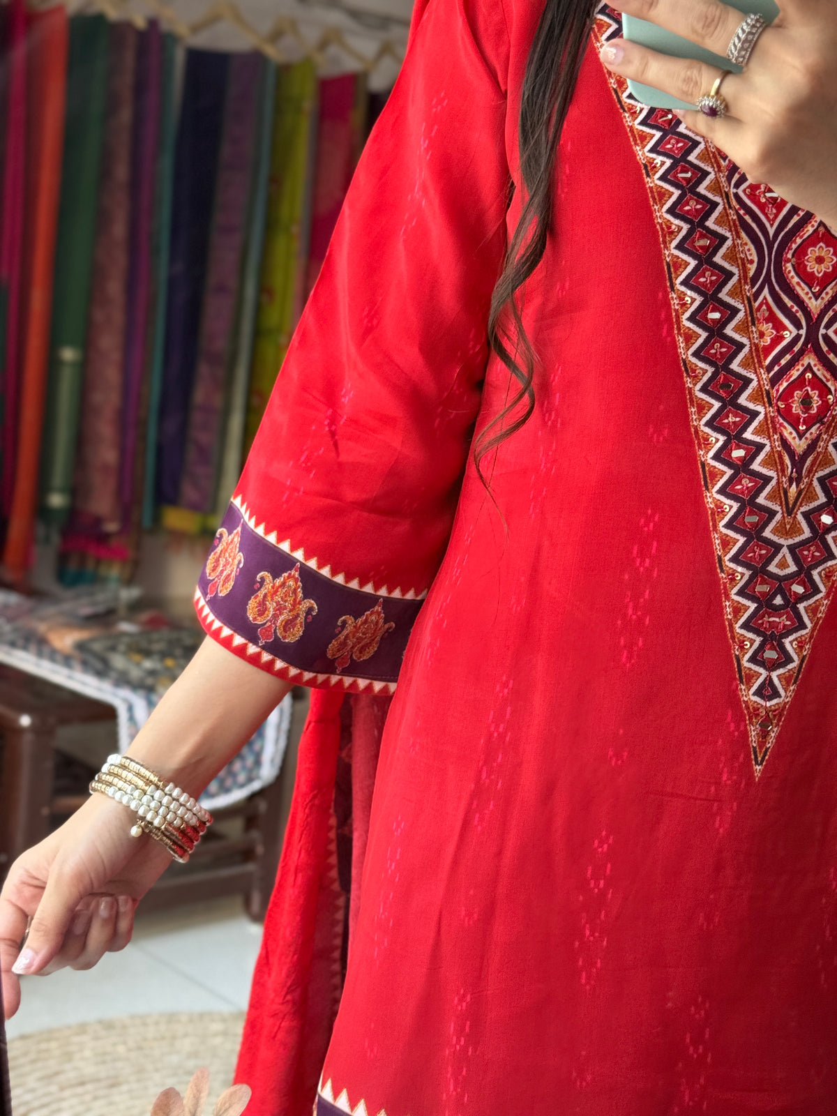 Burnt Orange Suit | Hand embroidered | Cotton lining| With Duppata|Classy & Elegant Suit Set