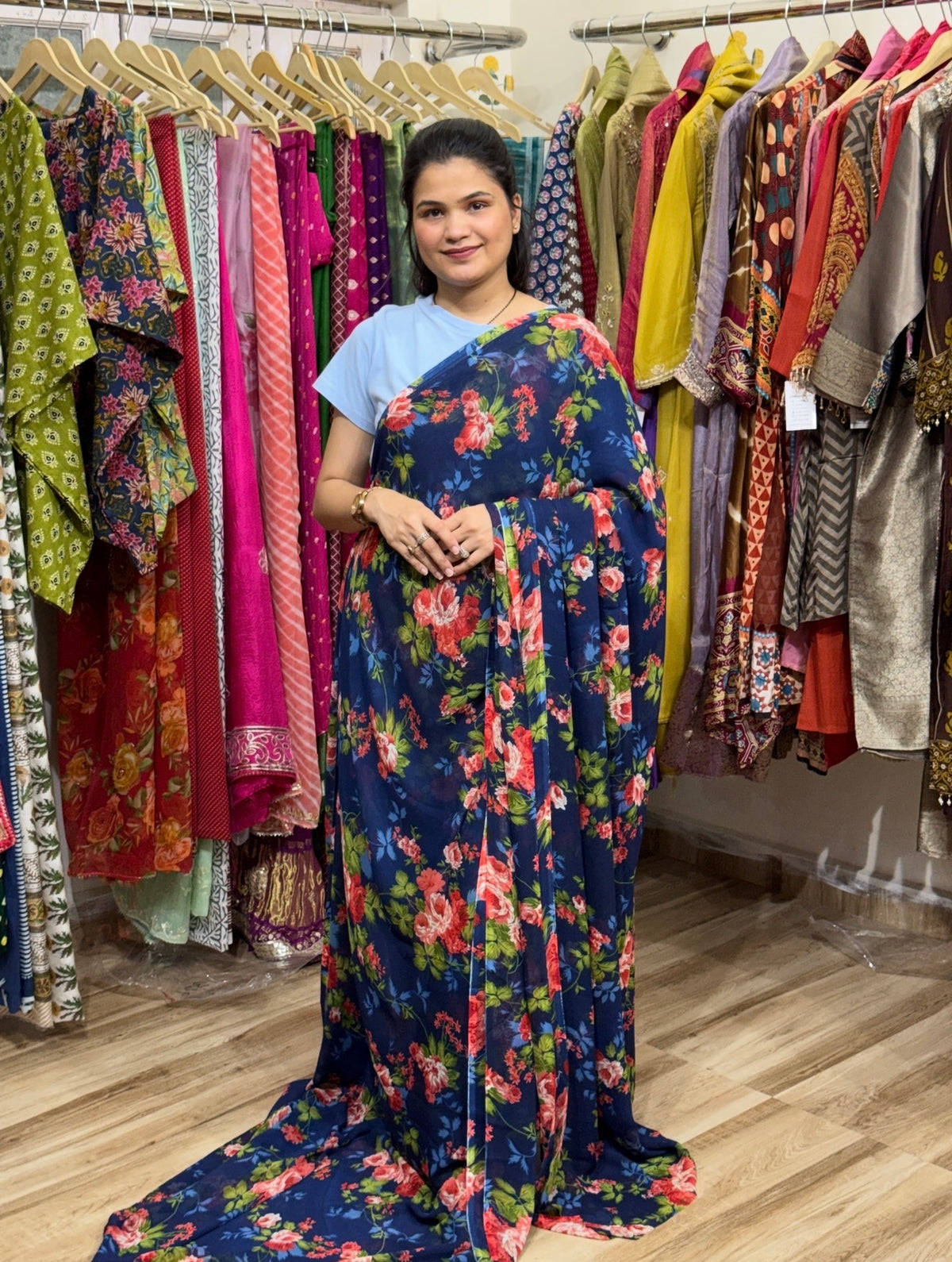 Sale Saree | with blouse| Georgette