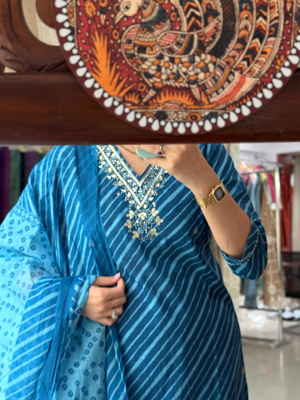 Gotta patti cotton Leheriya suit set for this sawan ✨