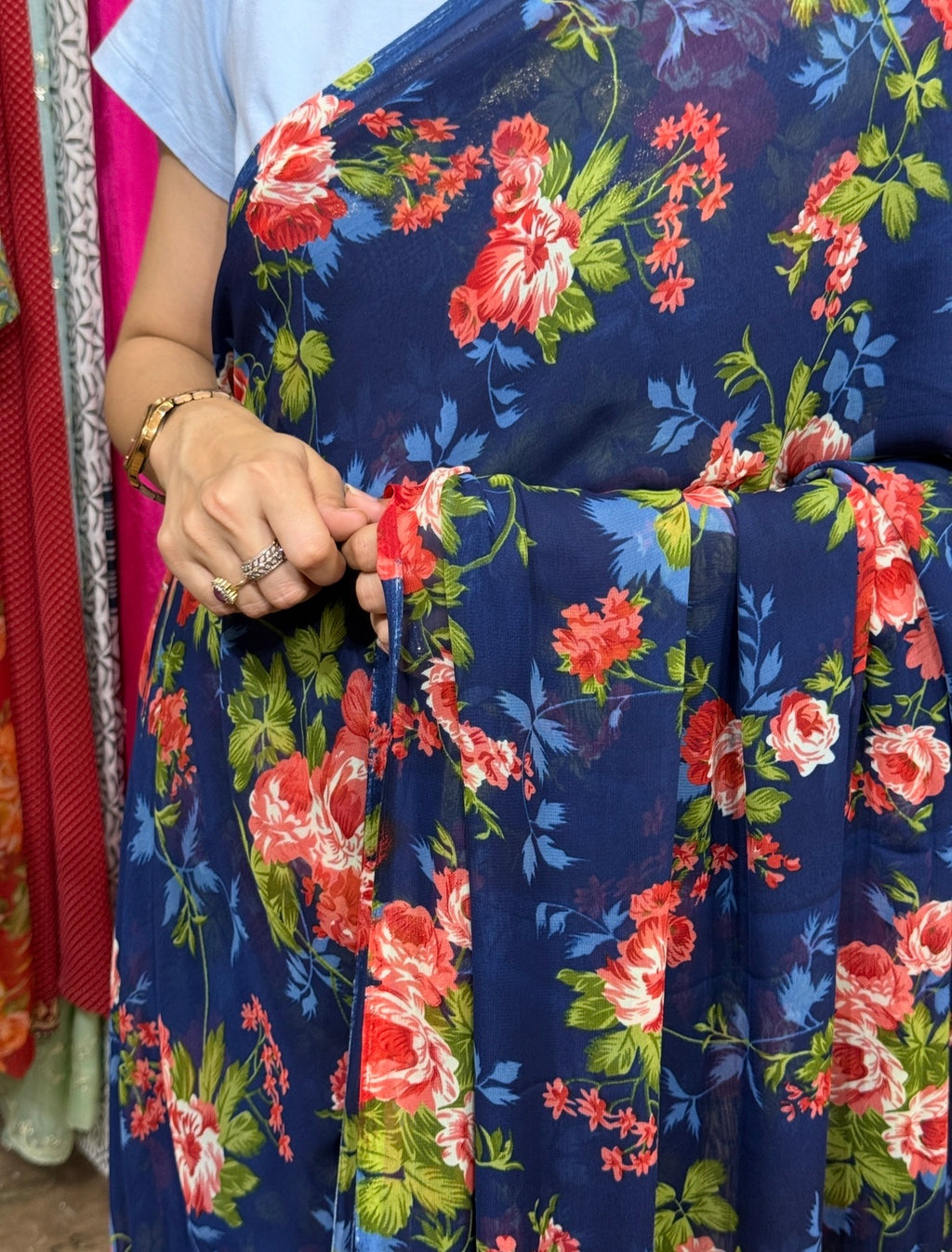Sale Saree | with blouse| Georgette