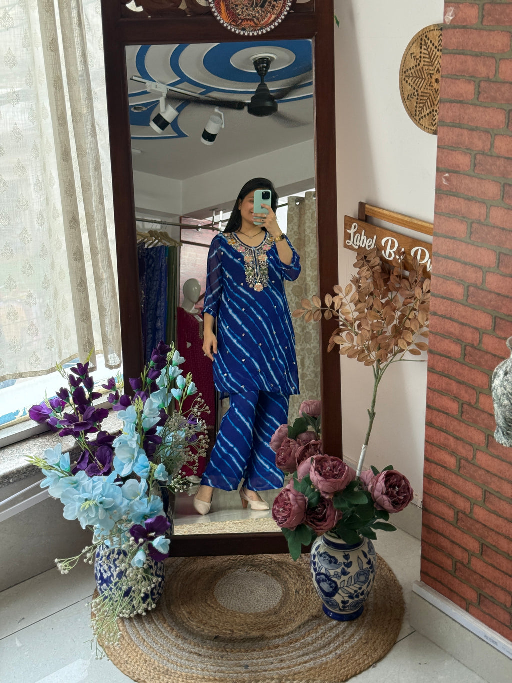 Festive Special Handwork Co Ord Set with cotton lining in top and bottom