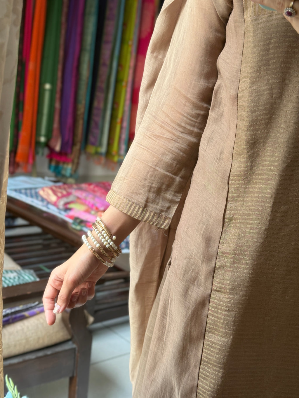 Premium Mul Chanderi Suit | Handloom Zari Beauty | Cotton lining| With Duppata|Classy & Elegant Suit Set