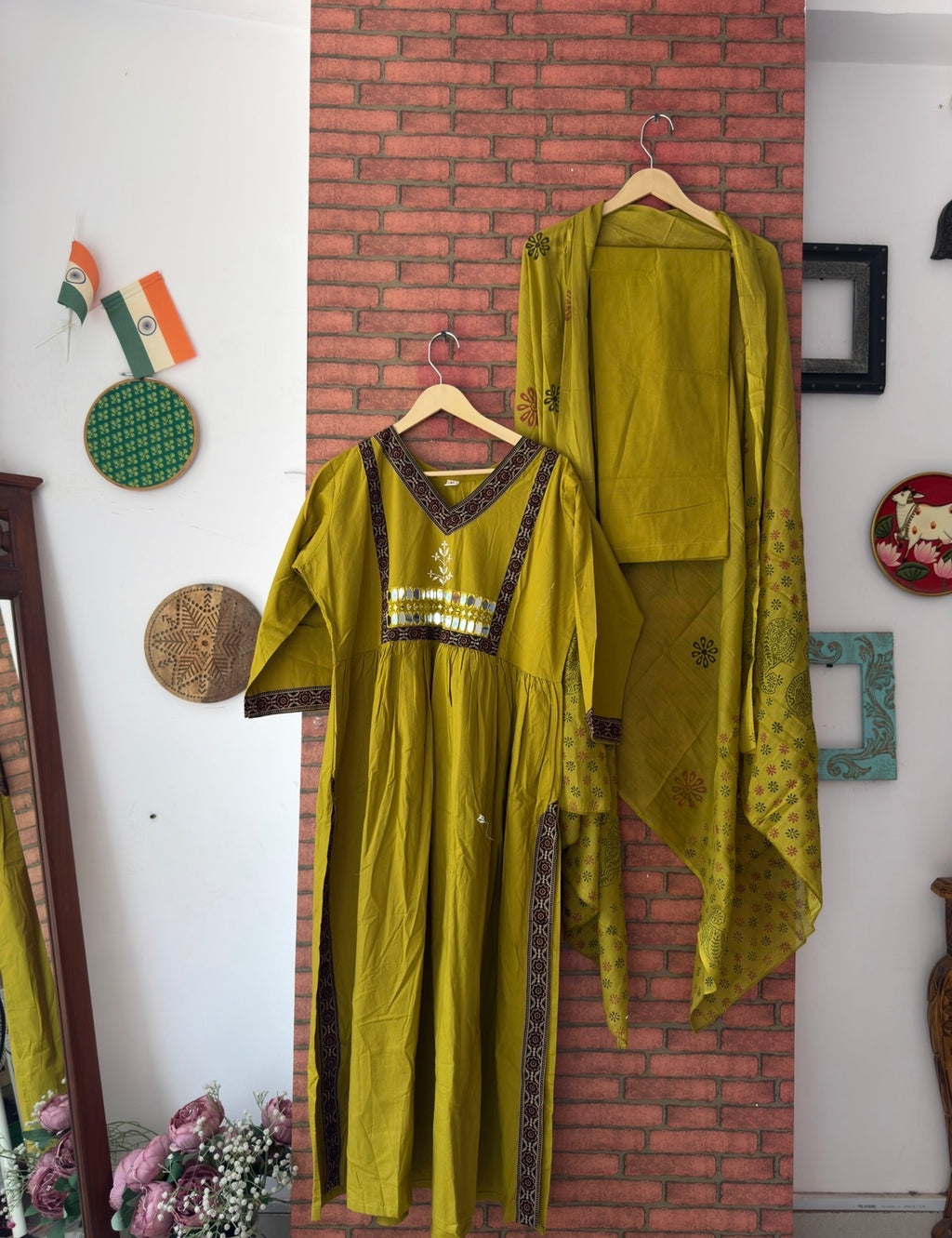 Cotton Suit |Mirror Work