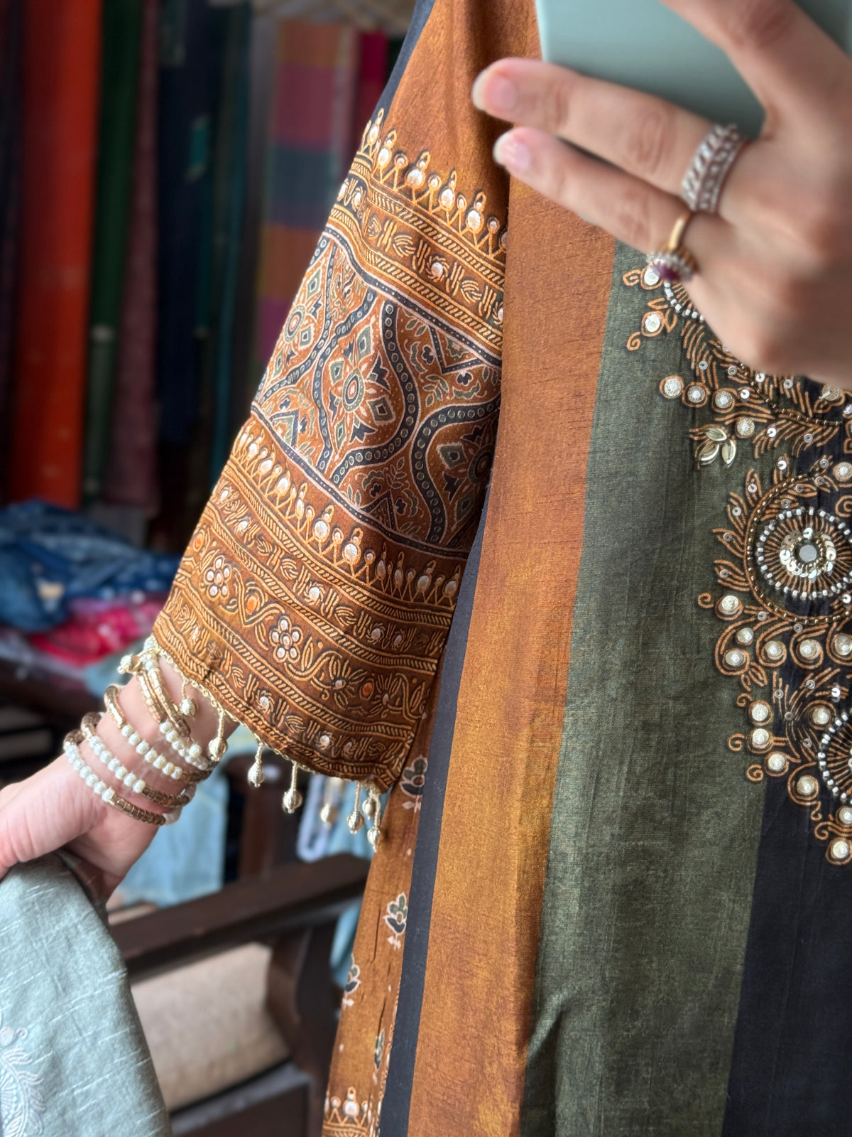 Muslin Partywear Suit |Hand Embroidered | Cotton lining| With beautiful Duppata | Designer back print |Farshi Salwar