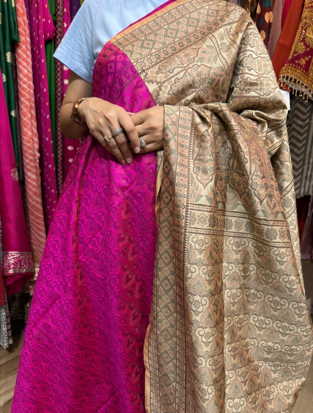 Sale Saree | with blouse| Woven design | Silk