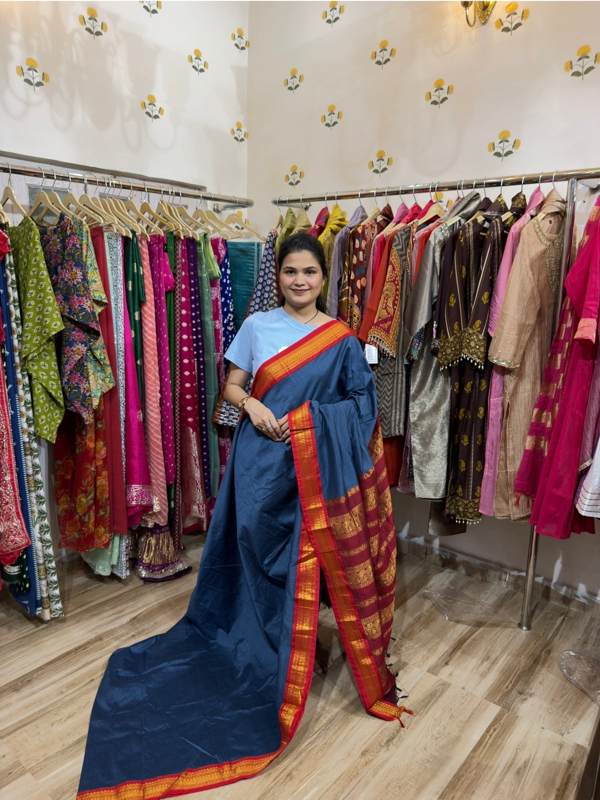 Sale Saree | with blouse| Handloom Gadwal Cotton|