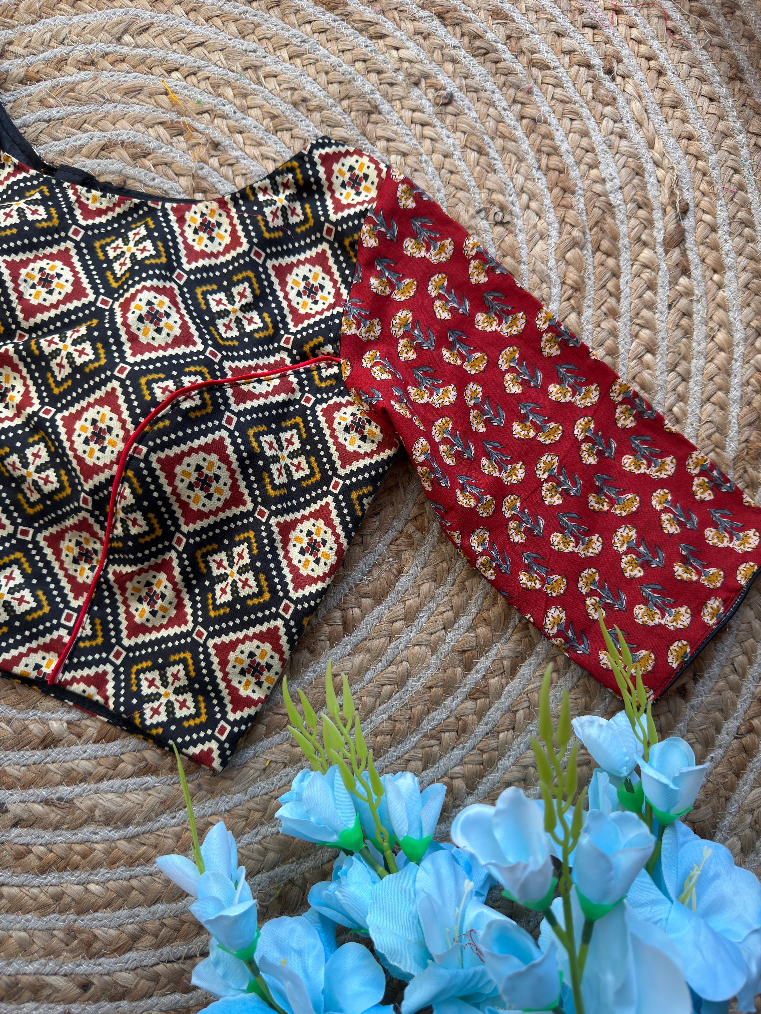 Patola Printed Blouse for Women | Designer Ethnic Saree Blouse