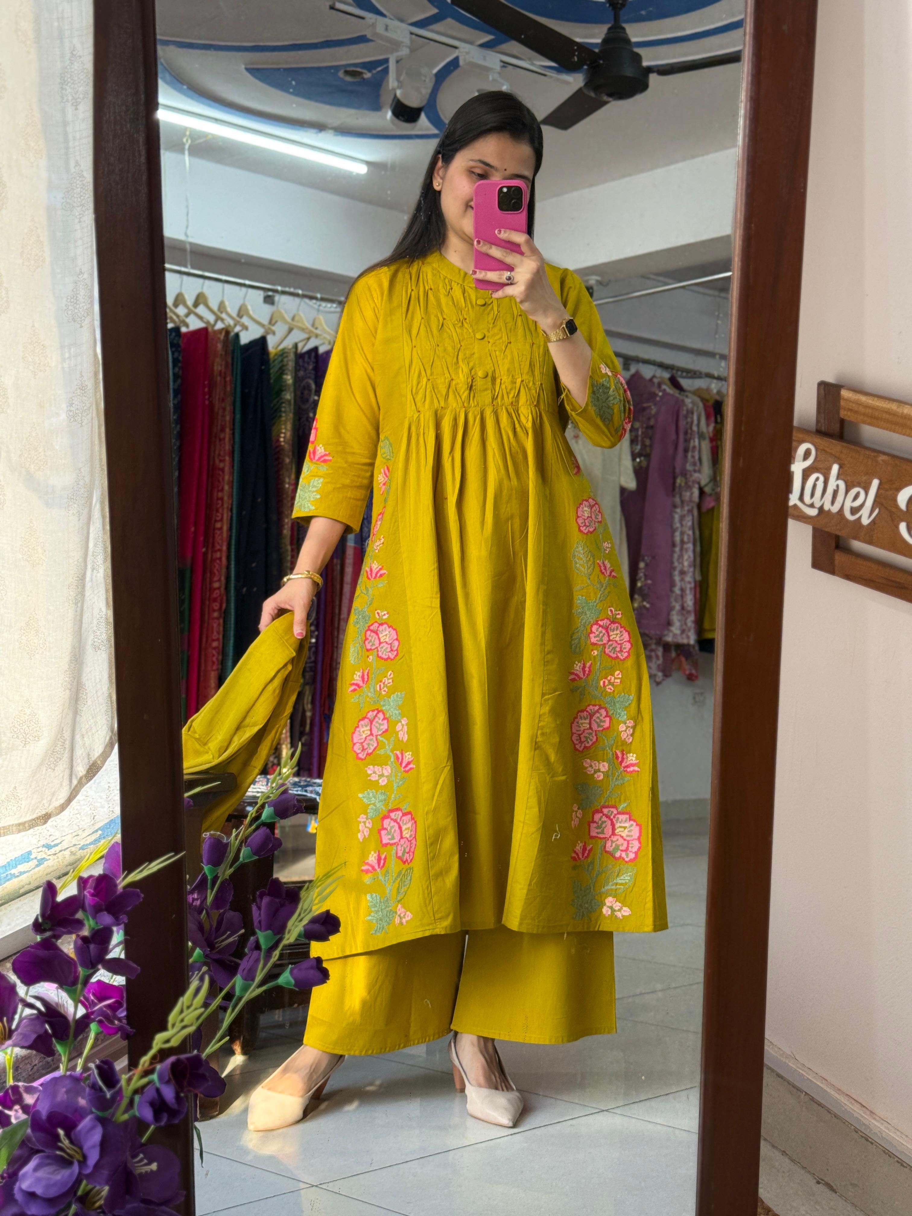 Sehej Cross stitch embroidery suit set for Women | Label By Pushp