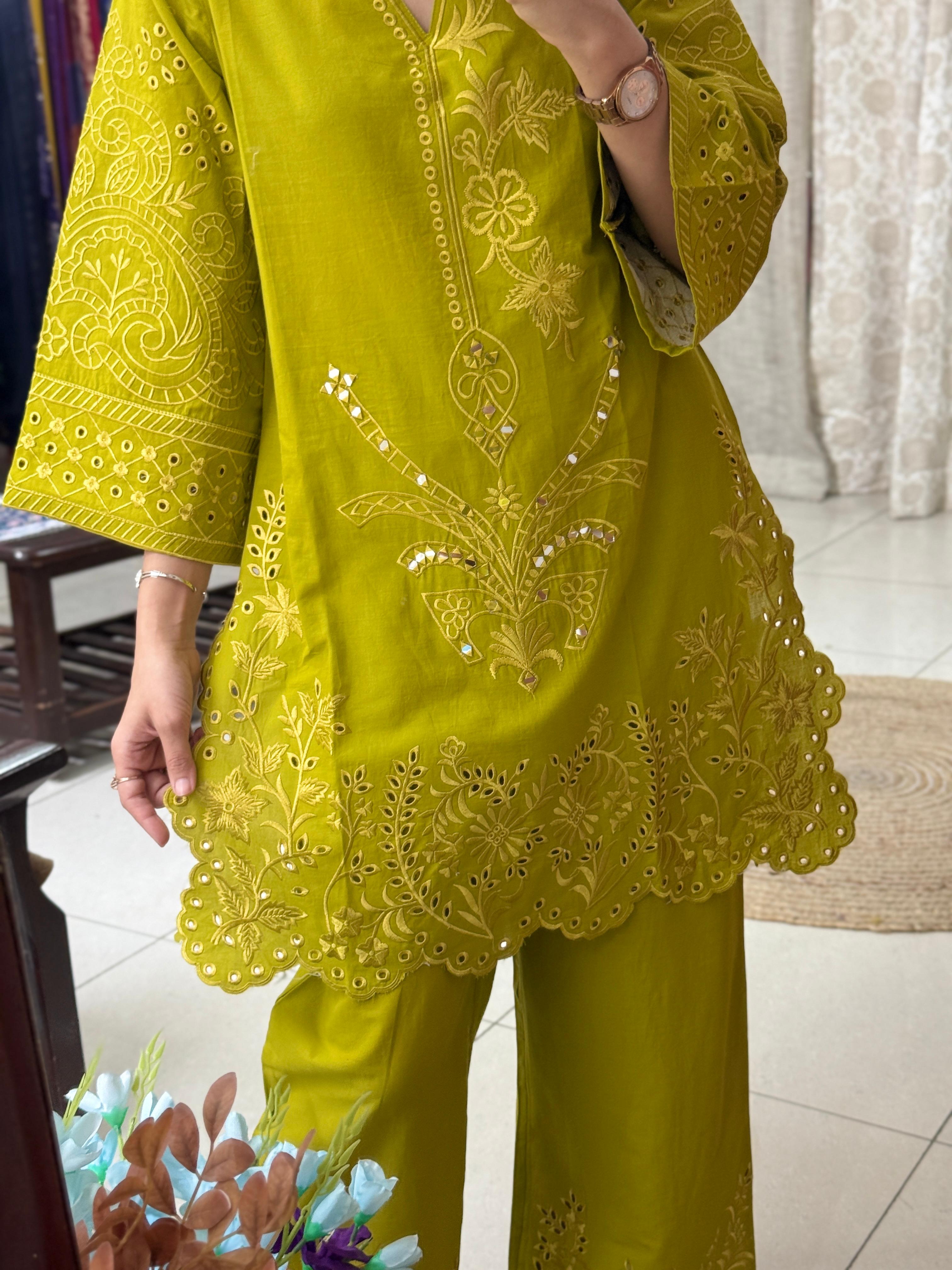 Niyati Embroidery Co-Ord Set for Women | Premium Cotton Embroidered Co-Ord Set