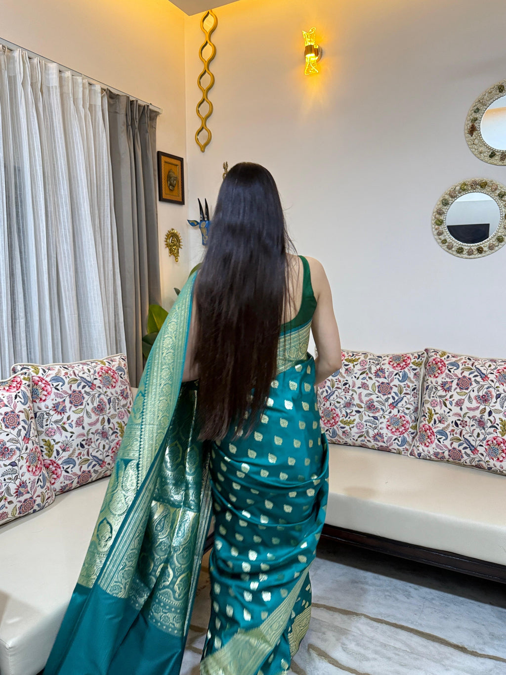 Rivaz Katan Silk Woven Banarasi Saree for Women | Premium Handwoven Saree