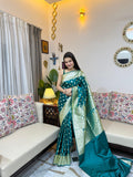 Rivaz Katan Silk Woven Banarasi Saree for Women | Premium Handwoven Saree