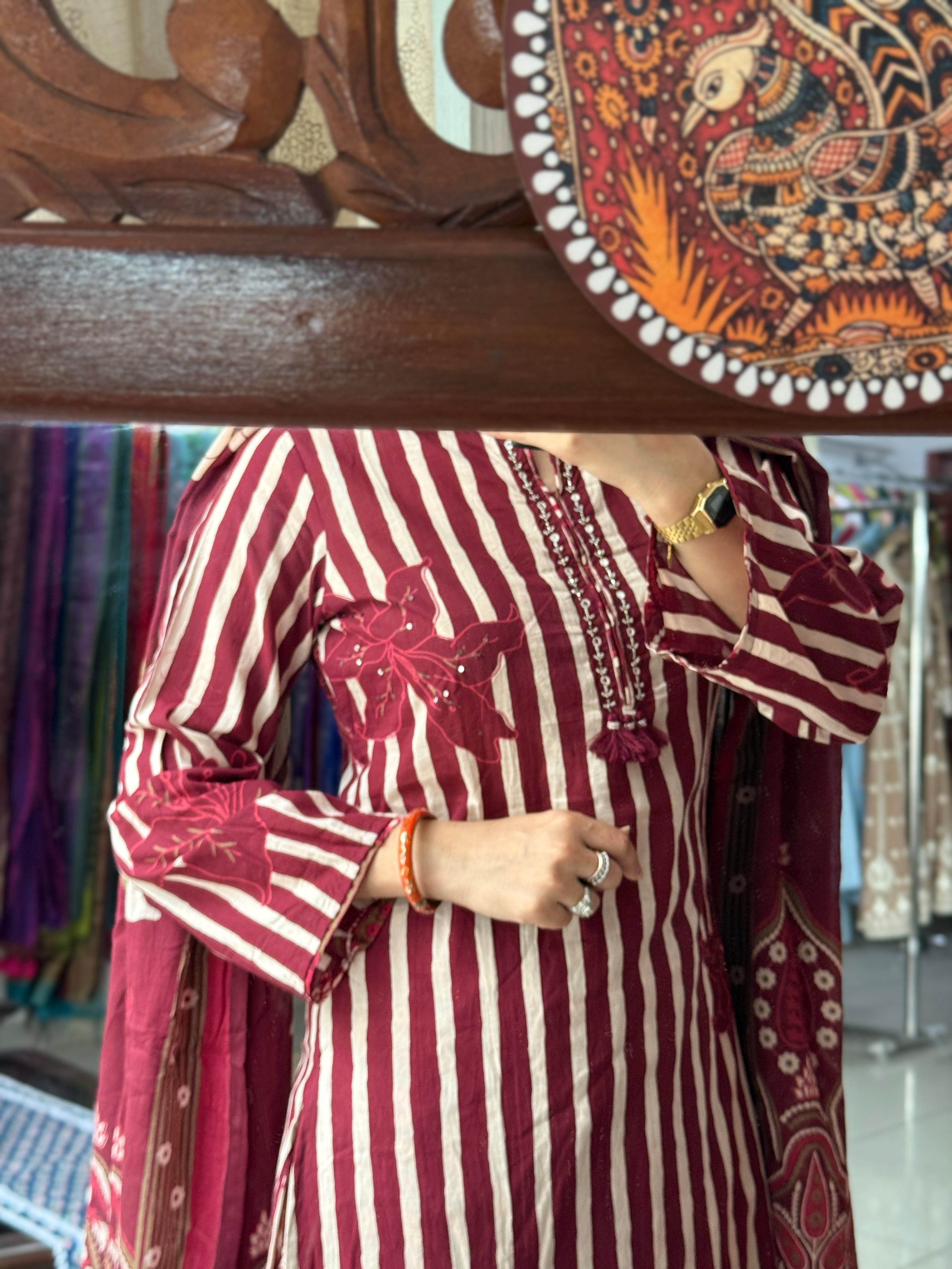 Handwork Designer Cotton Suit Set