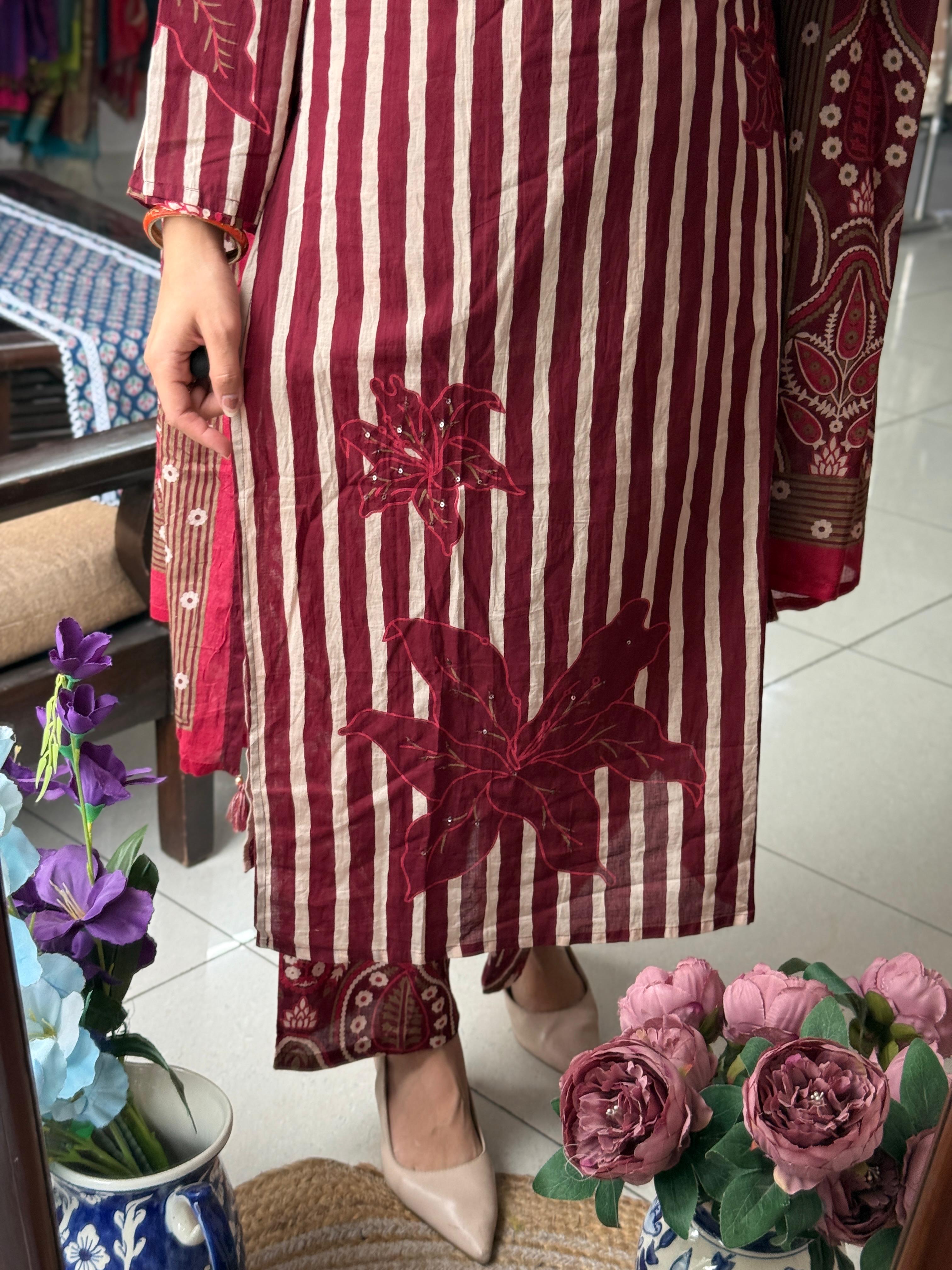 Handwork Designer Cotton Suit Set