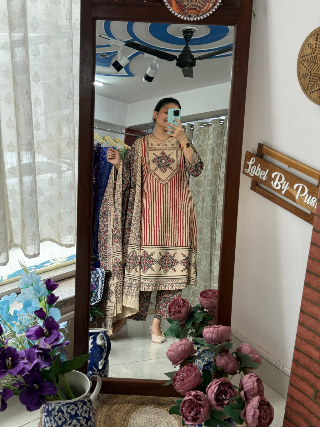 Ajrakh Print Cotton Suit Set