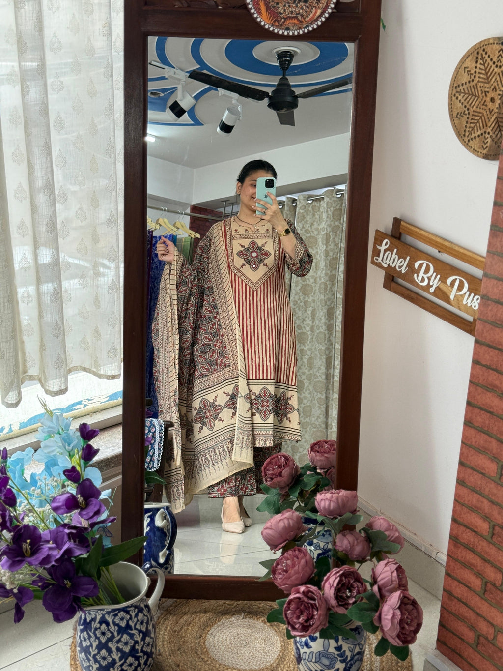 Ajrakh Print Cotton Suit Set