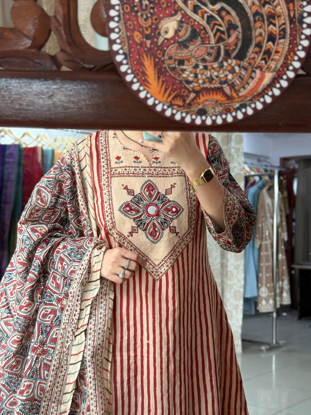 Ajrakh Print Cotton Suit Set