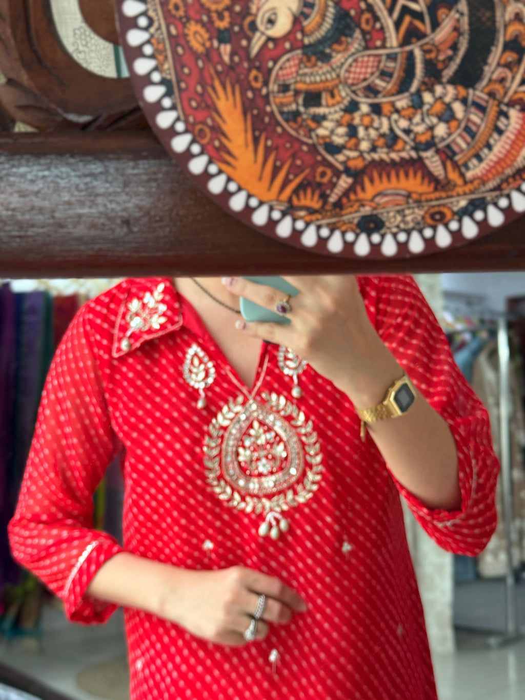 Handwork Leheriya Festive Co-Ord Set