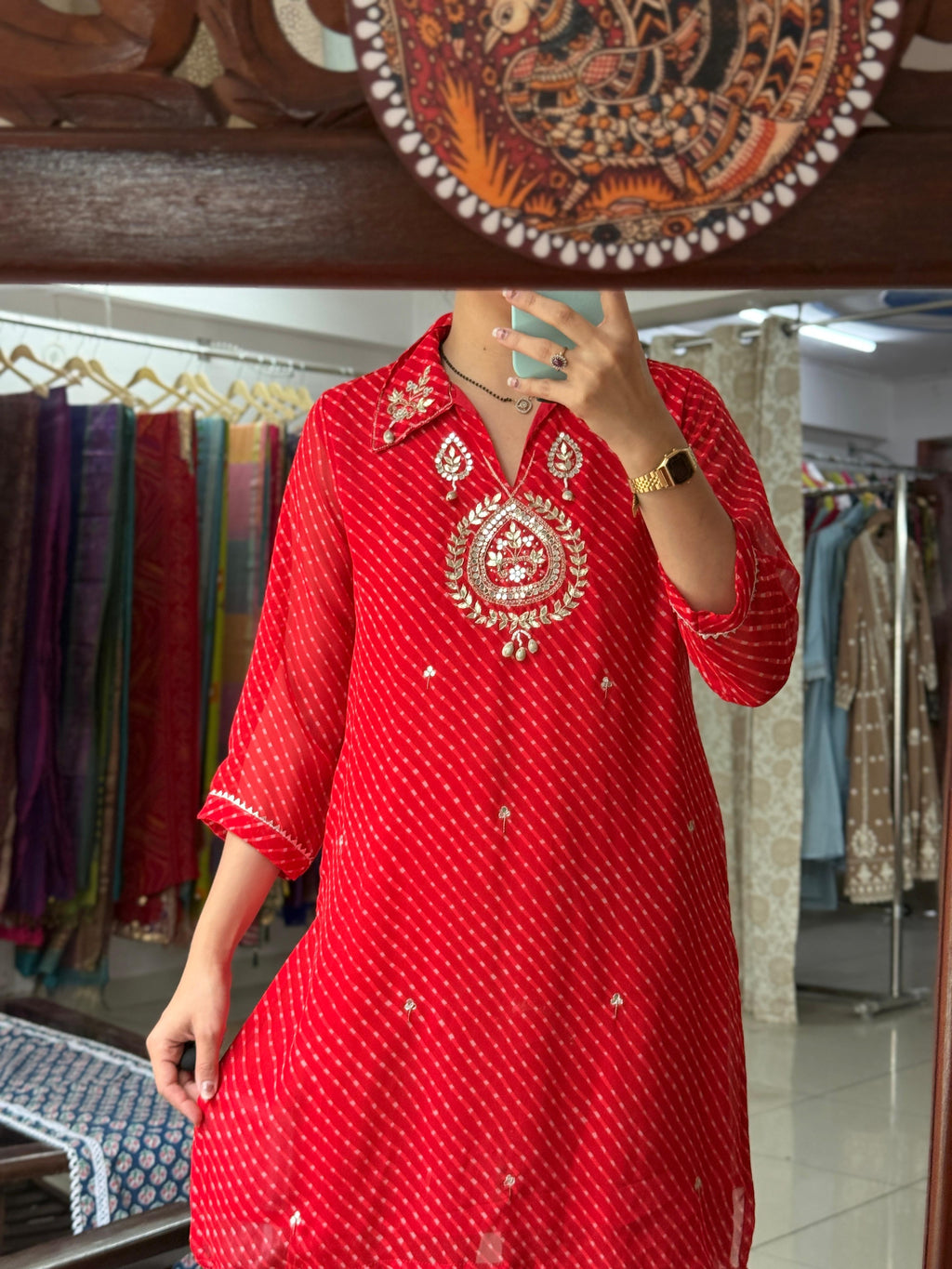 Handwork Leheriya Festive Co-Ord Set