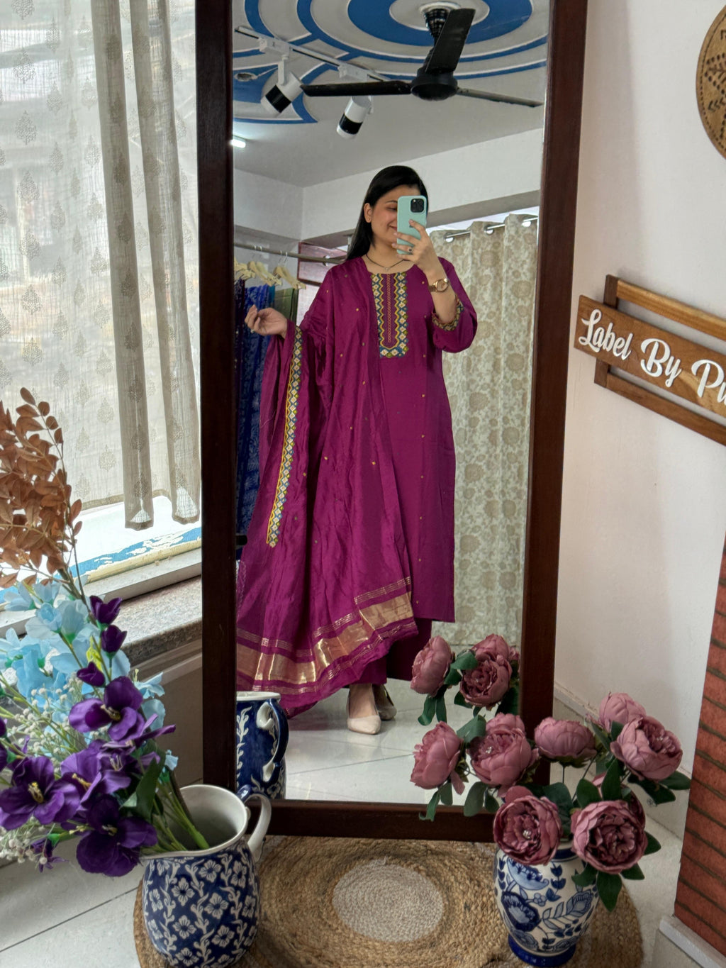 Lugdi Patta Border Embroidered Suit Set | Festive Collection