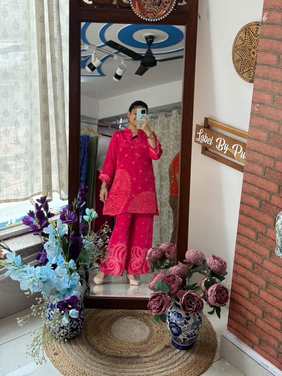 Pure Muslin Bandhani Co-Ord Set with Cotton Lining