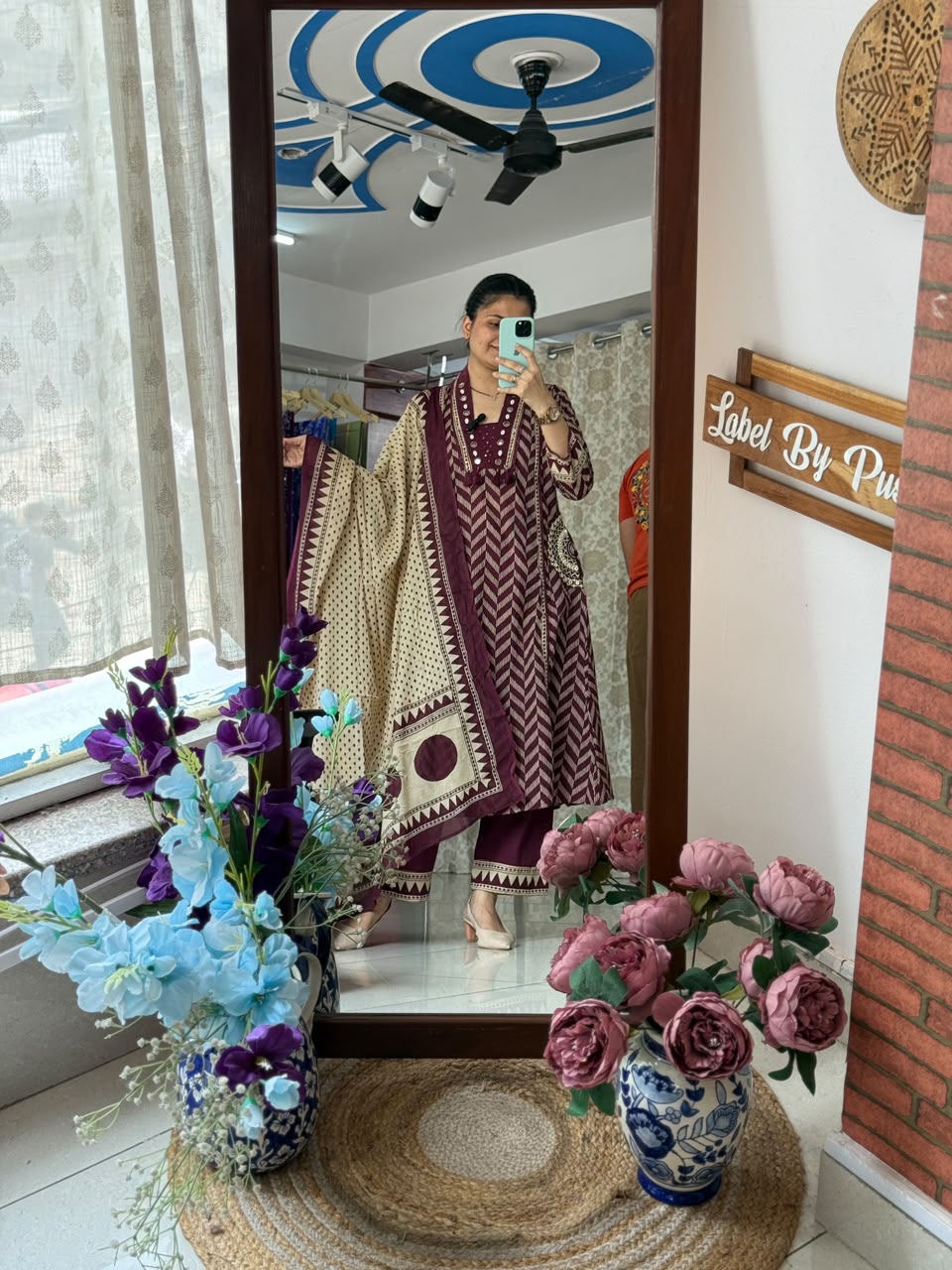 Stylish Cotton Suit Set with Pockets & Printed Dupatta