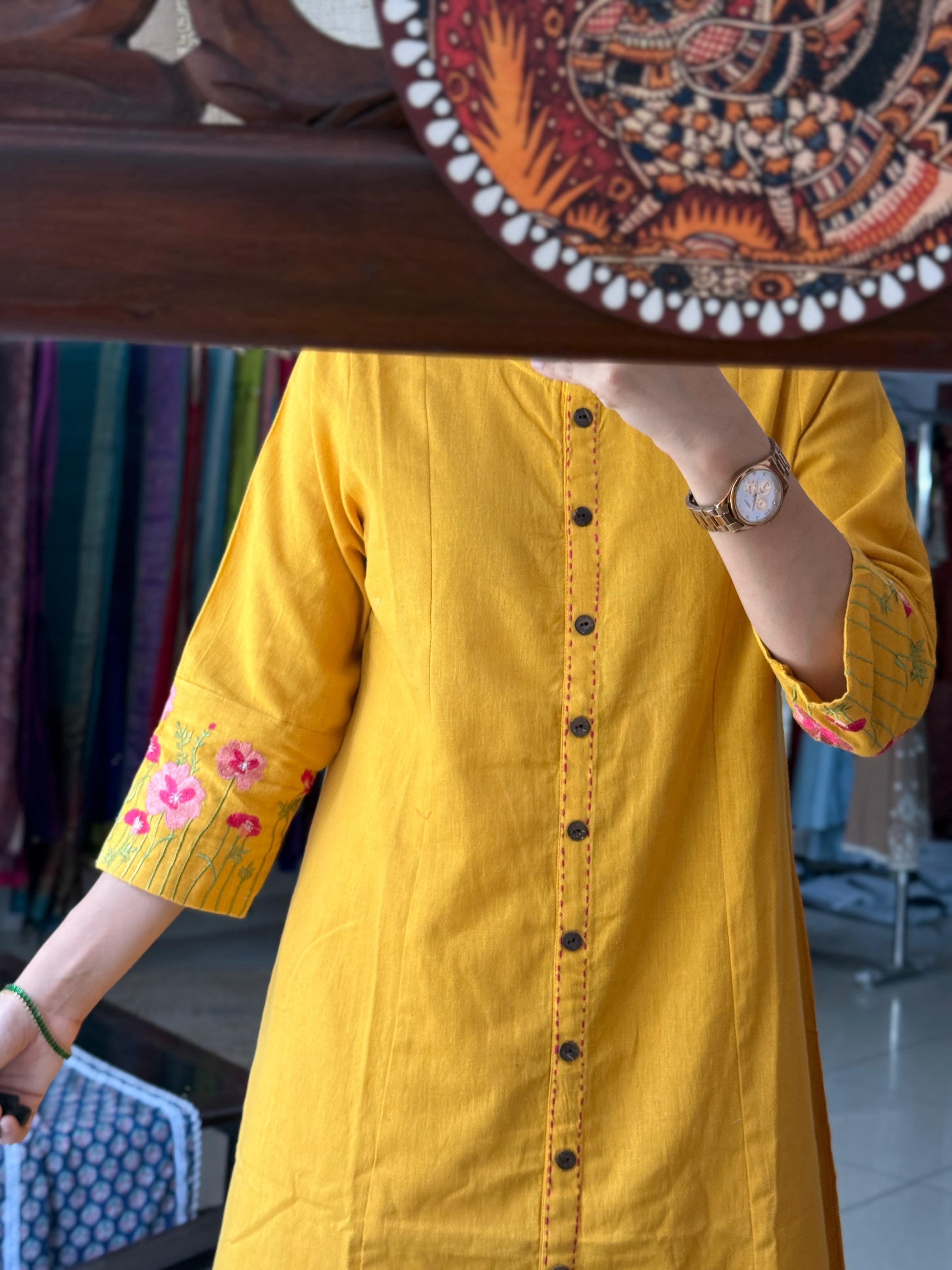 Beautiful Embroidered Cotton Kurta Set for Women