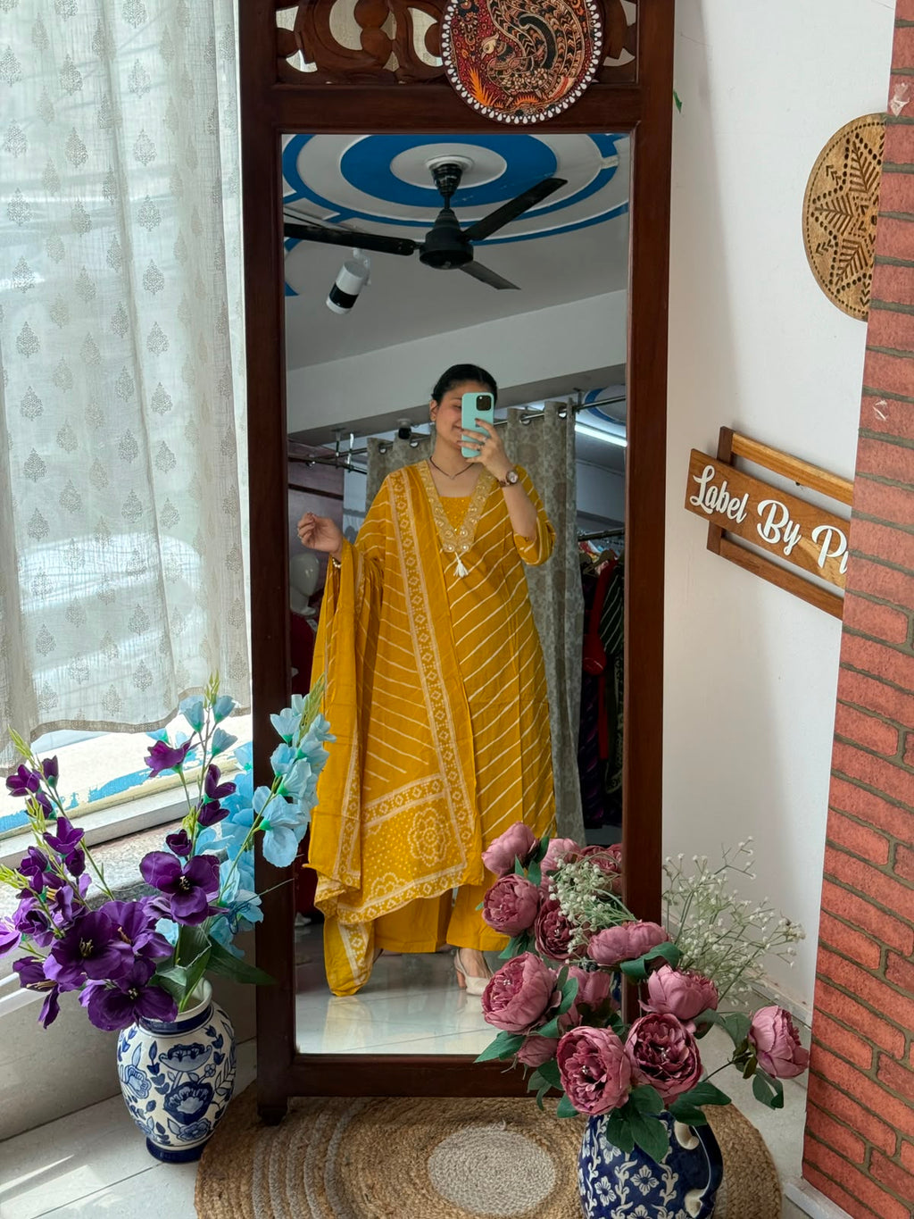 Cotton Leheriya Suit Set for Women | Printed Ethnic Suit with Dupatta
