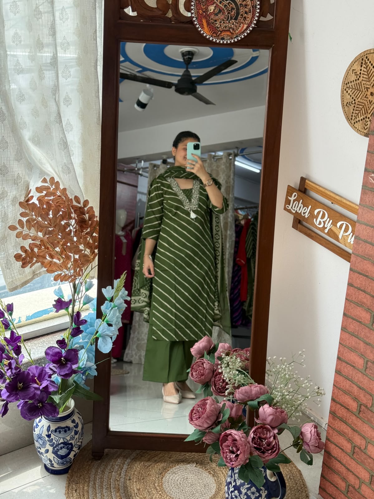 Cotton Leheriya Suit Set for Women | Printed Ethnic Suit with Dupatta