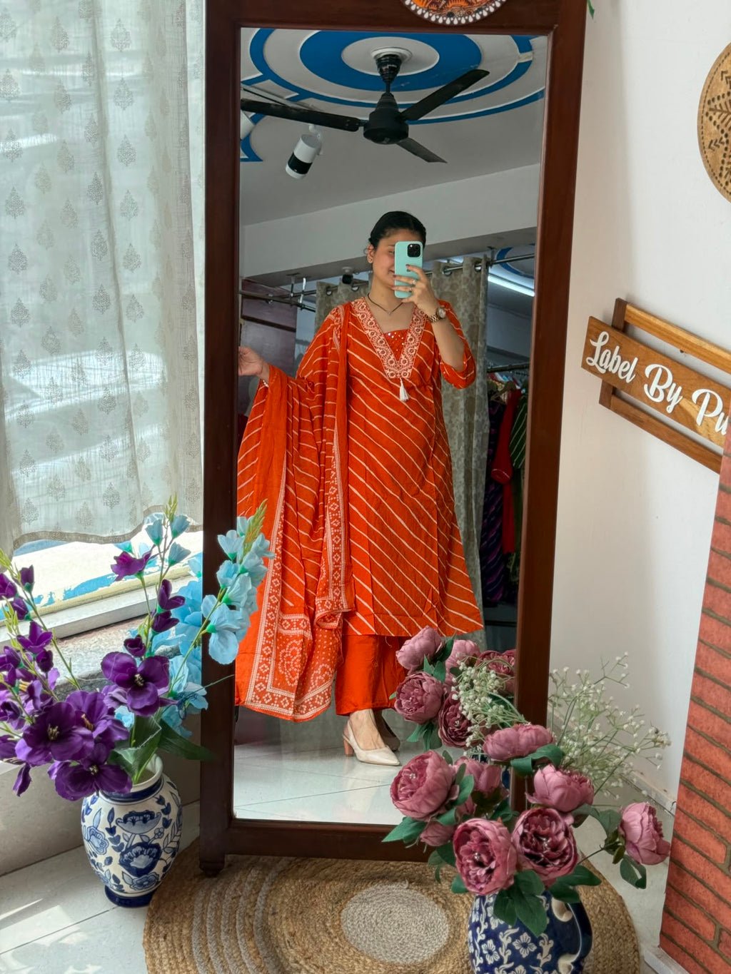 Cotton Leheriya Suit Set for Women | Printed Ethnic Suit with Dupatta