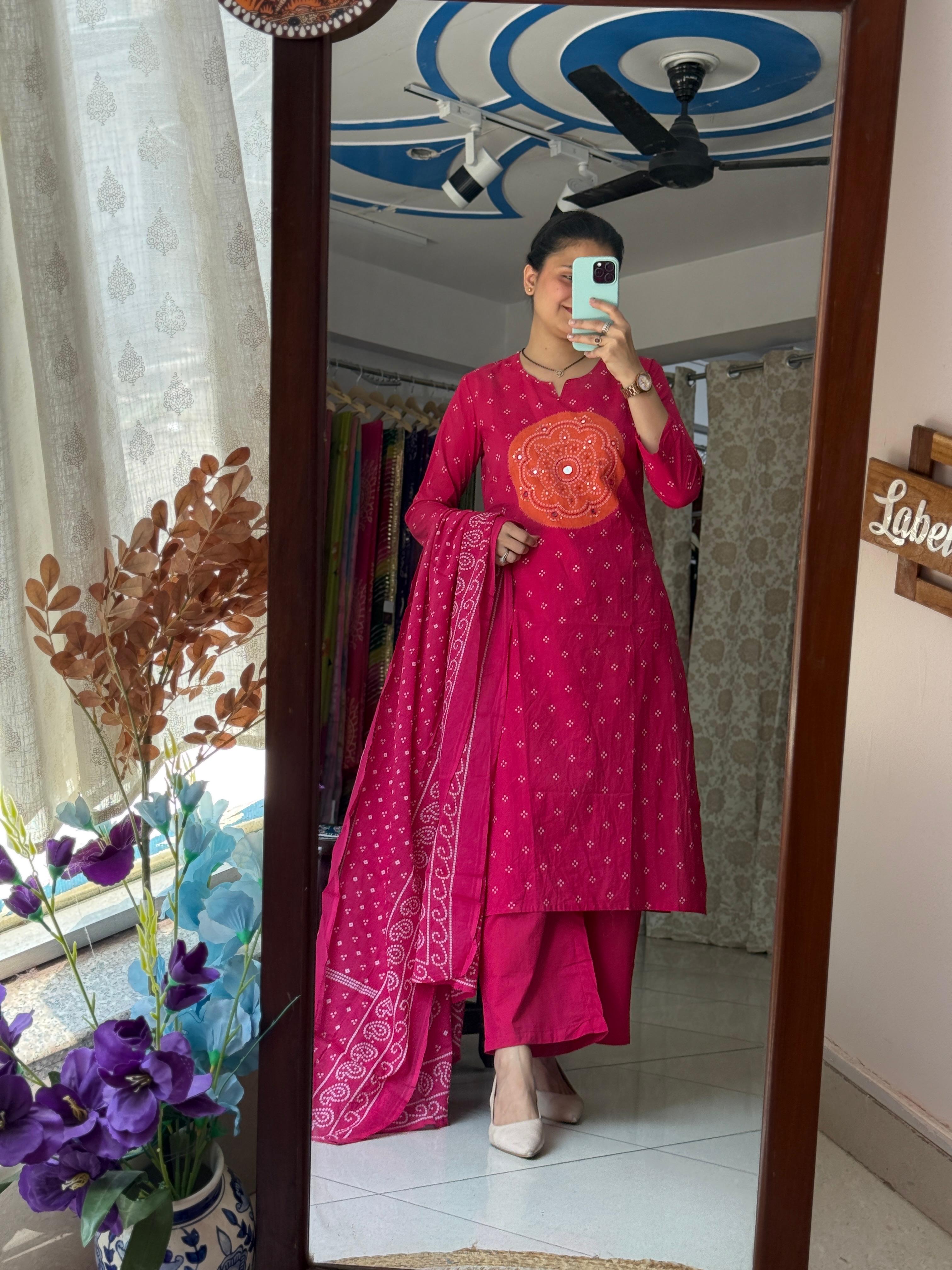 Pink Pocket Co-Ord Set for Women | Cotton Ethnic Co-Ord Set