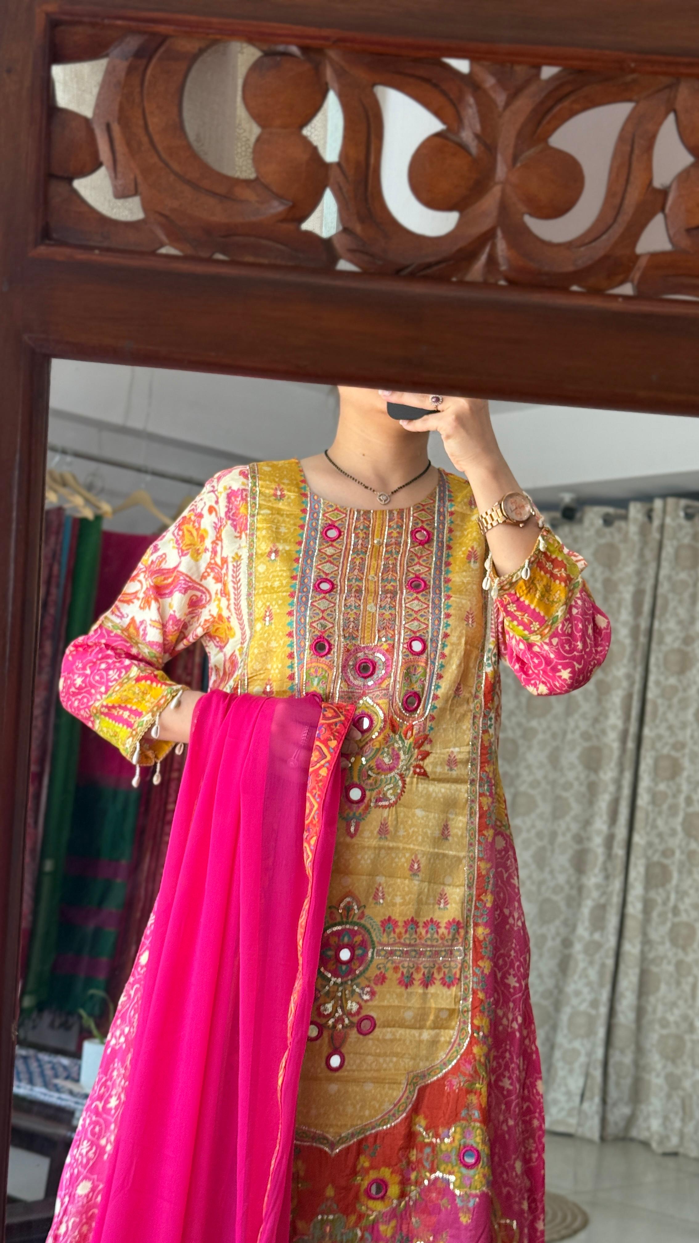 Premium Handwork Suit Set for Women | Designer Embroidered Ethnic Suit with Dupatta