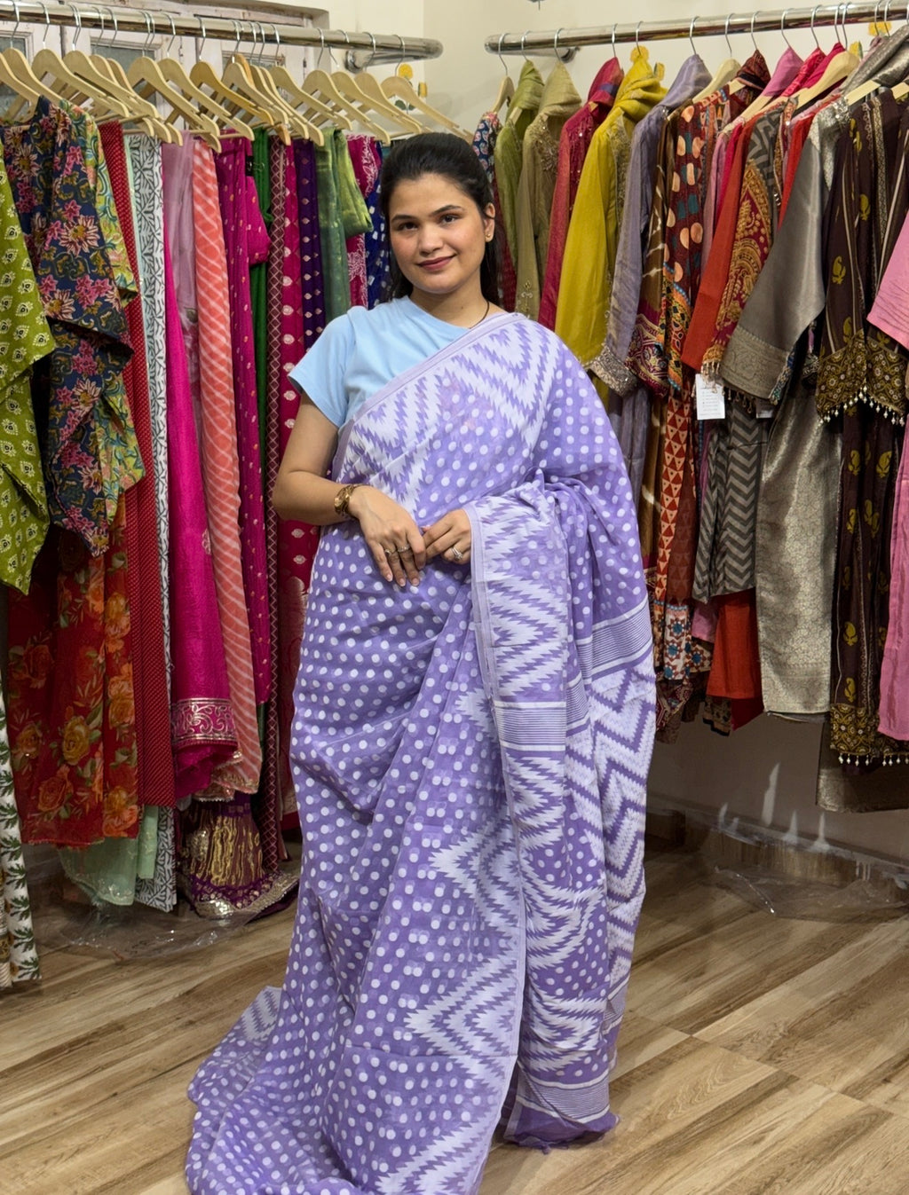 Sale Saree | with blouse | Cotton Jamdani