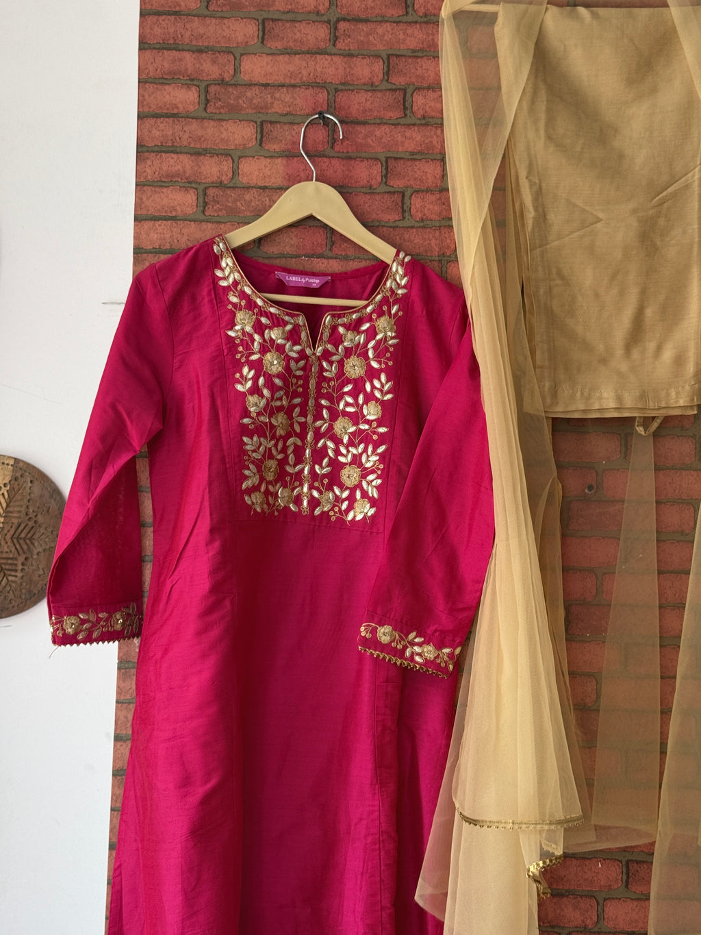 Pink Partywear  | Cotton silk | | Embroidered