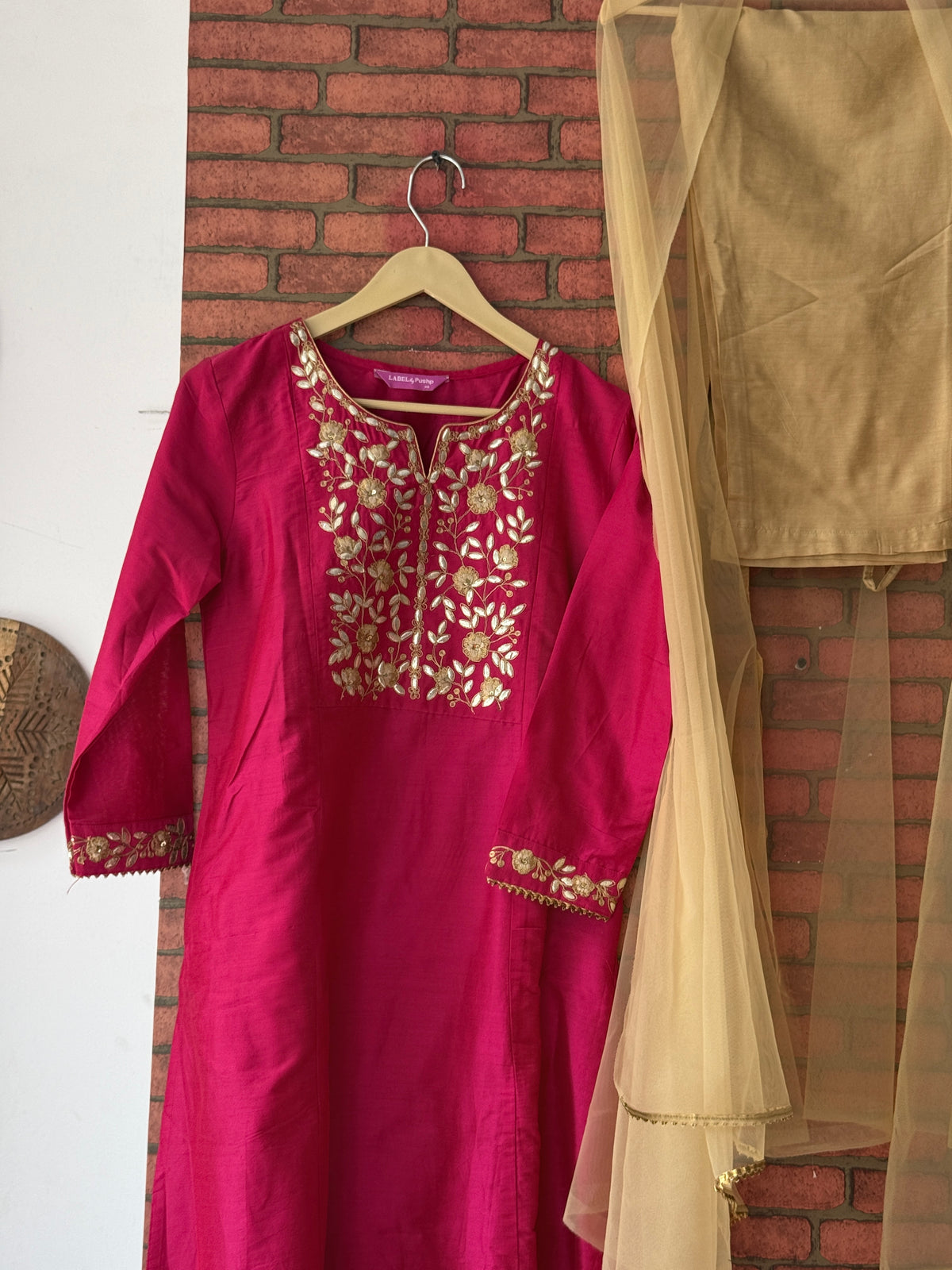 Pink Partywear  | Cotton silk | | Embroidered