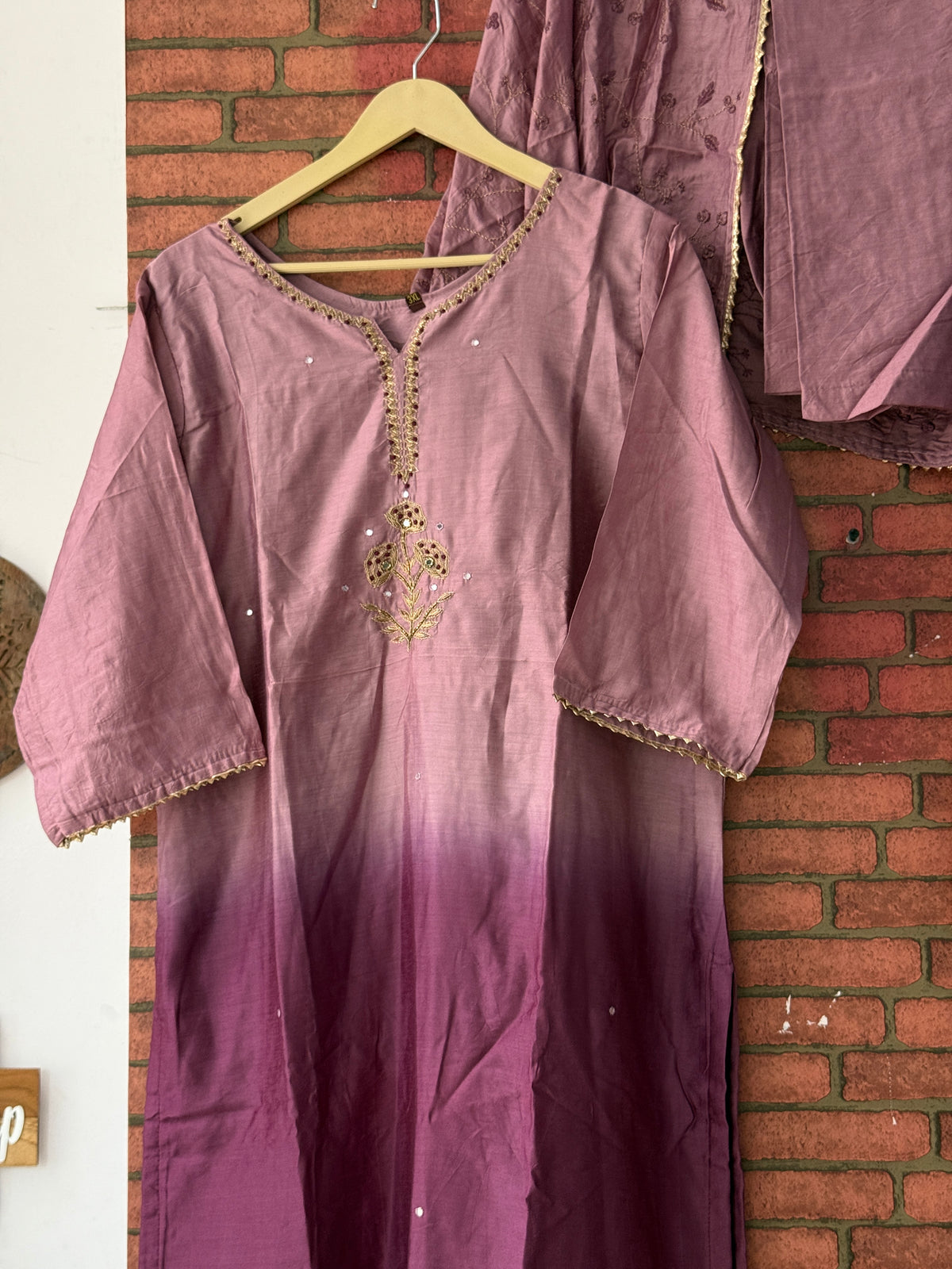 Dual tone Suit |Cotton Silk | With Lining