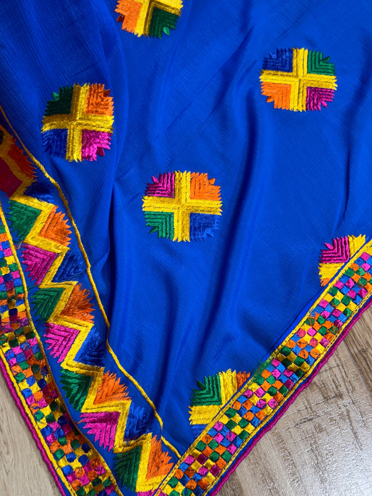 Blue Phulkari Duppata