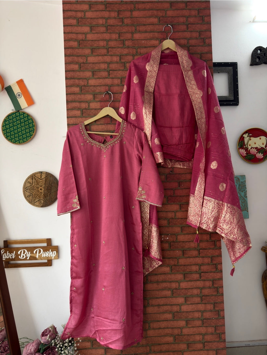 Hand Embroidered Suit |With lining| Embroidered| Silk