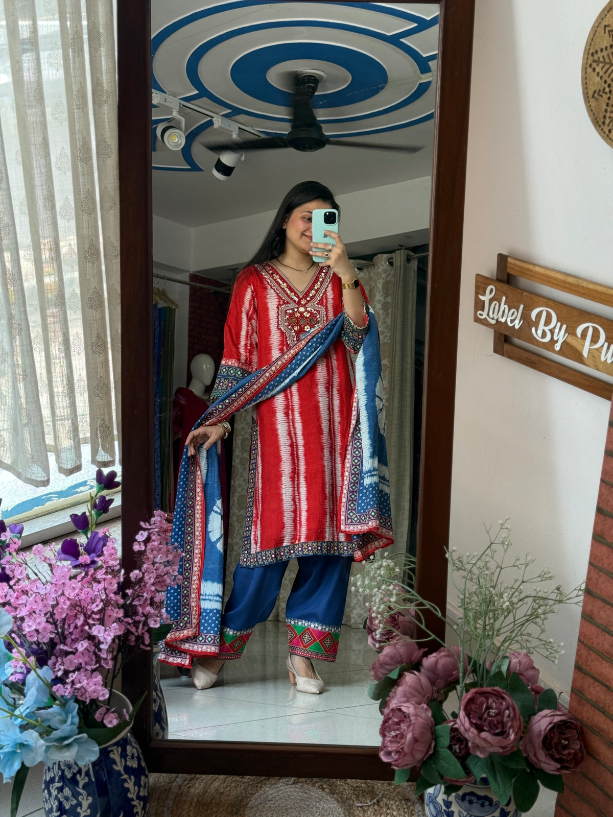 Rakhi Special Muslin Suit | Hand embroidered | Cotton lining| With Duppata|Classy & Elegant Suit Set