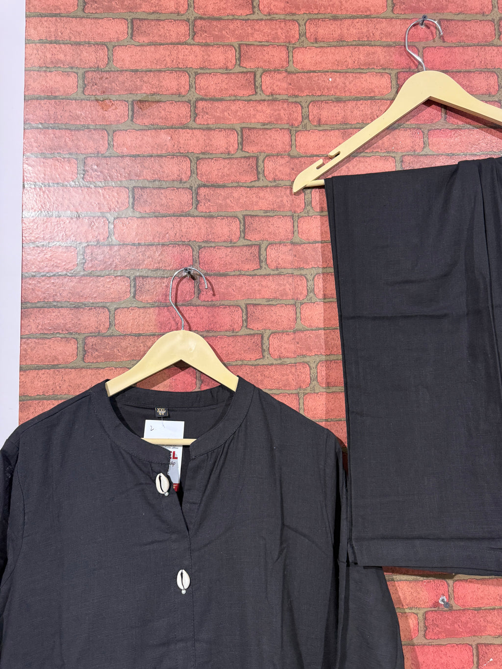 Black Kurta Pant Set | With lining | hand crafted