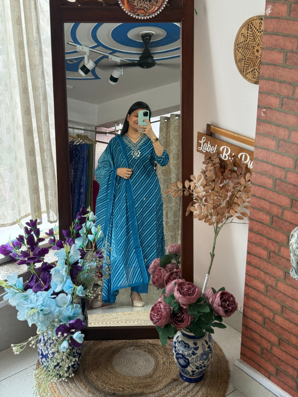 Gotta patti cotton Leheriya suit set for this sawan ✨