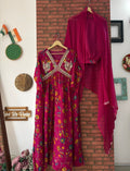 Pink Alia Suit |Chinon| Embroidered| Lining