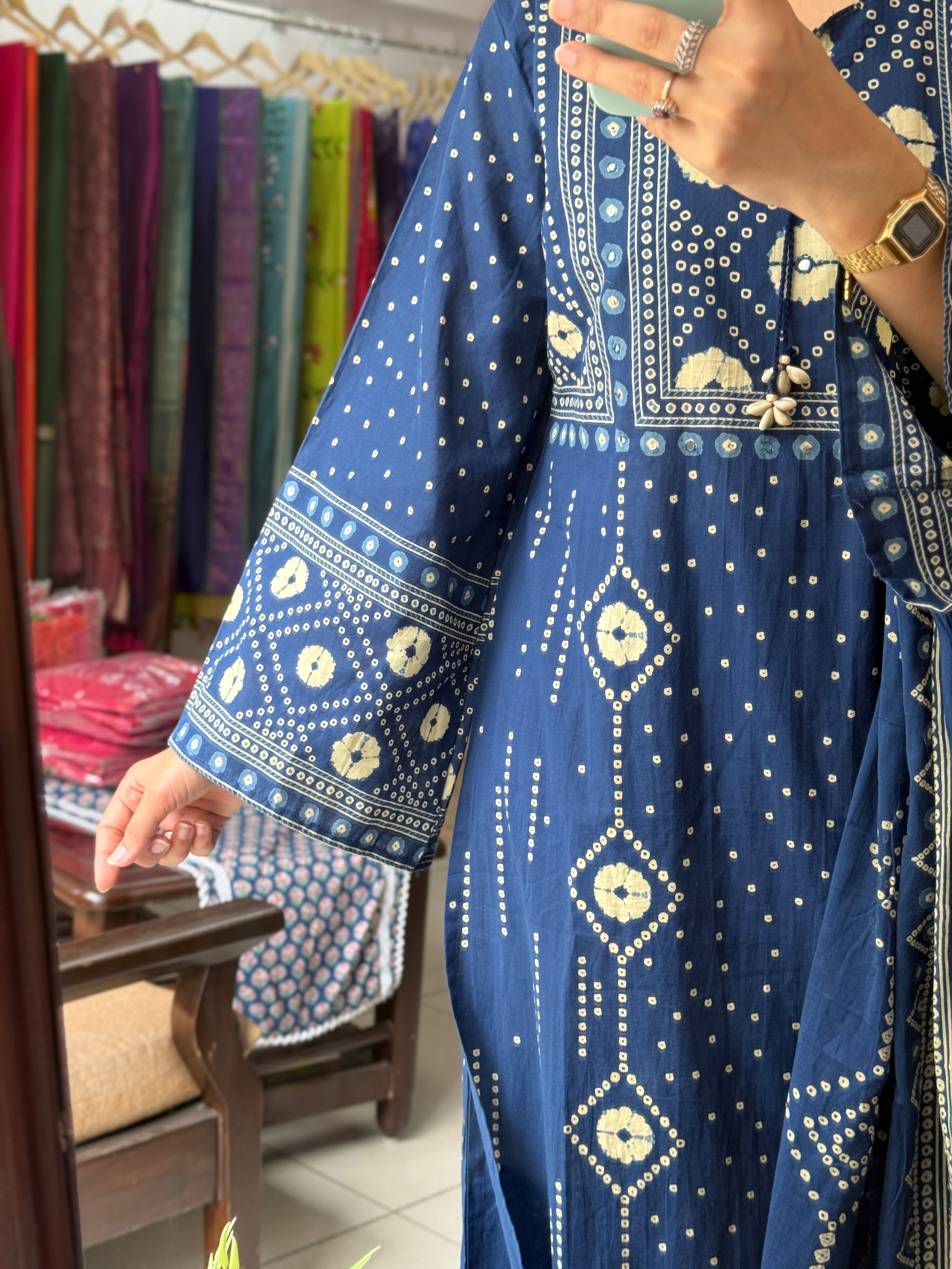 Blue Bandhani| Cotton suit| Comfy Pakistani Set