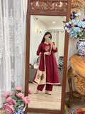 Gorgeous Silk Cotton Suit | With cotton lining| Embroidered Patch | Patchwork Duppata| Zariwork Hand embroidered