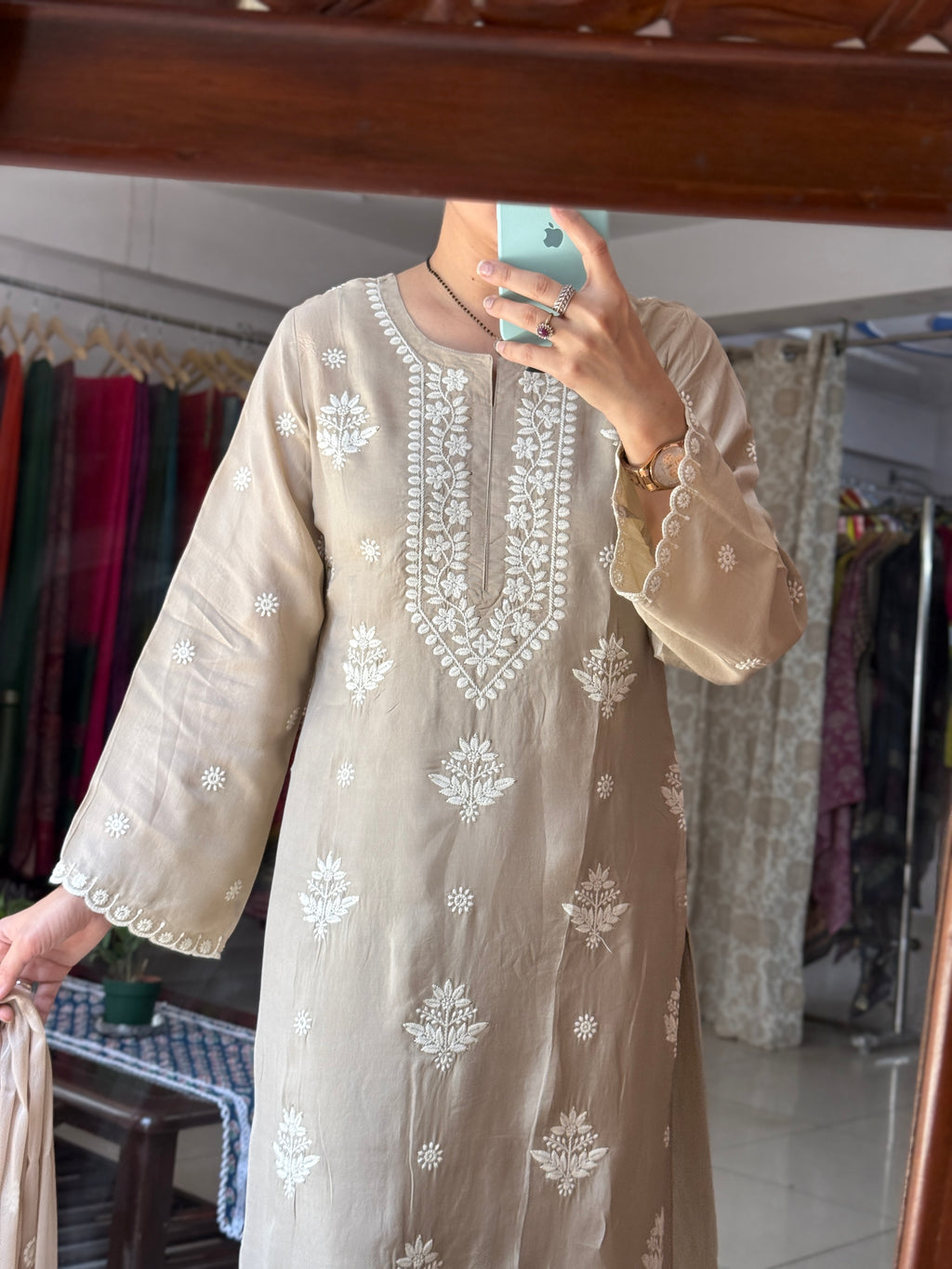 Muslin  Embroidered Suit Set
