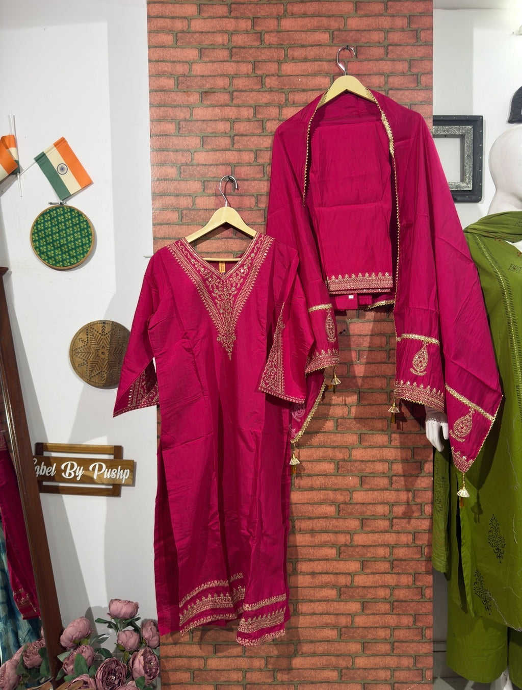 Pink Suit Set | Embroidered | Cotton Silk| With lining