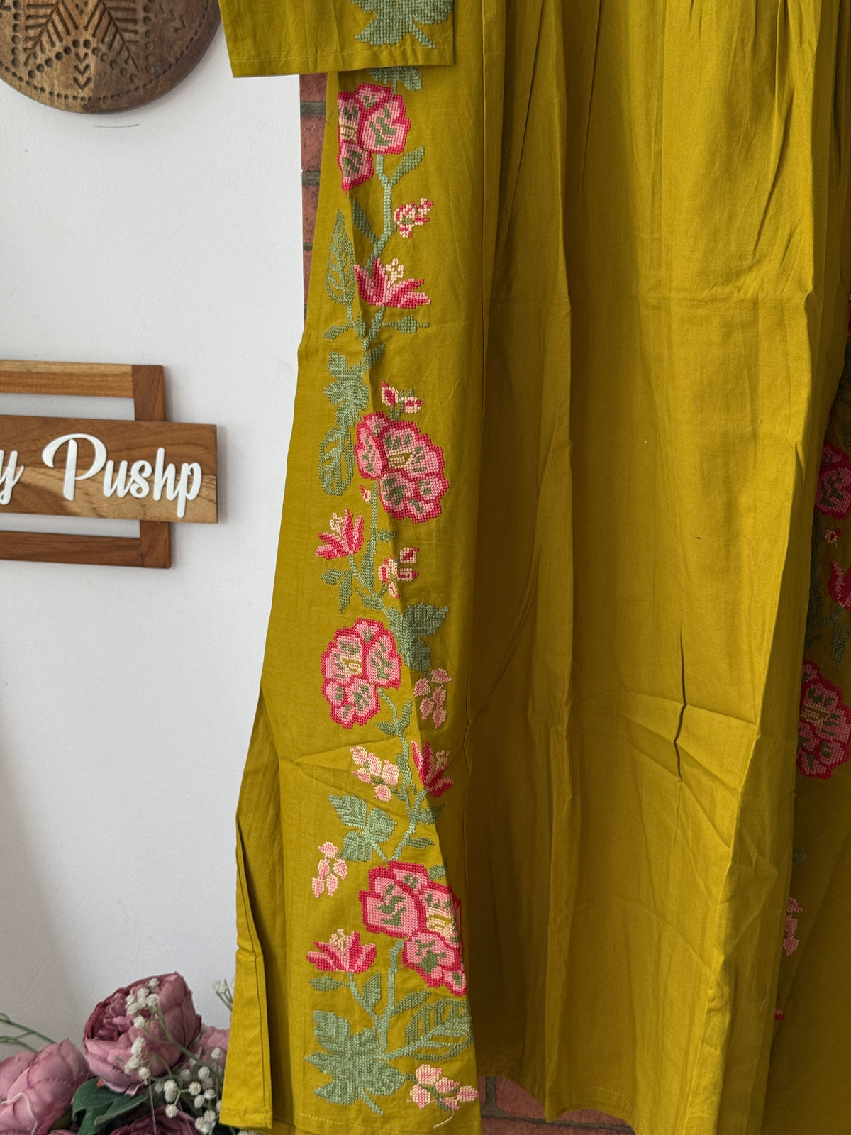 Green Embroidered Suit |Cotton