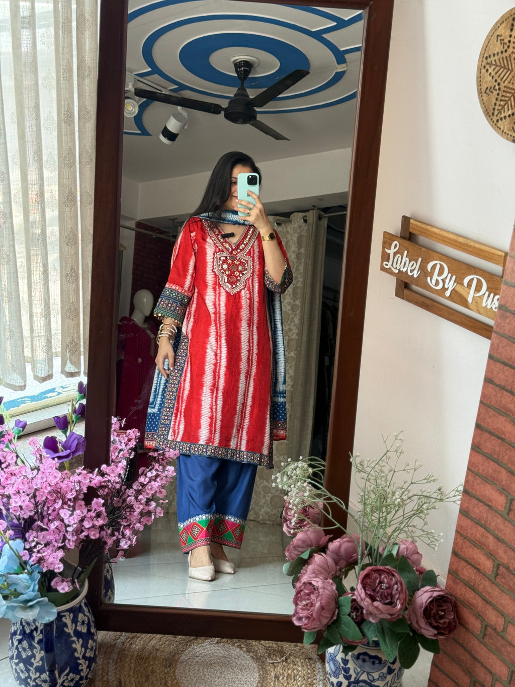 Rakhi Special Muslin Suit | Hand embroidered | Cotton lining| With Duppata|Classy & Elegant Suit Set