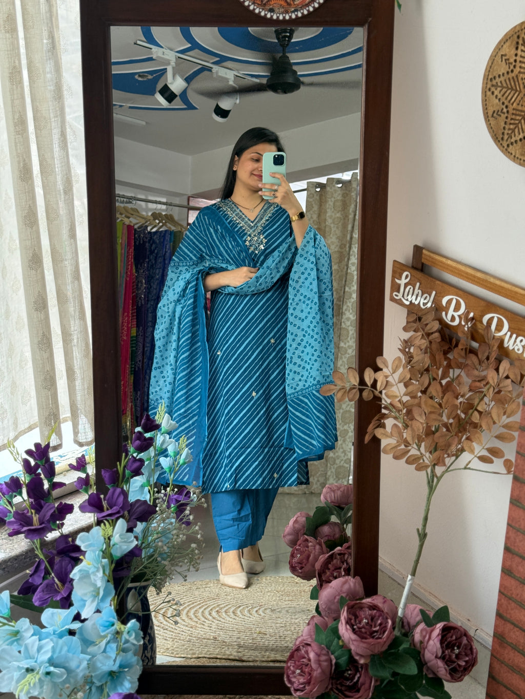 Gotta patti cotton Leheriya suit set for this sawan ✨
