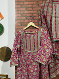Pink Suit Set| Floral Printed| Cotton